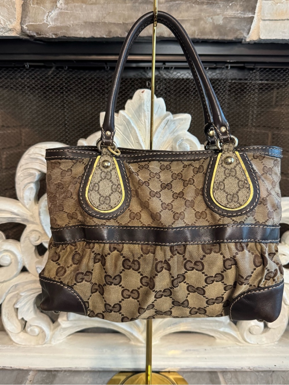 Vintage Gucci GG Crystal Monogram Shoulder Bag 2008